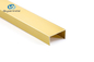 Anodized Aluminium U Profile Channel 0.8-1.2mm ความหนา 6063 Alu Material Gold Color